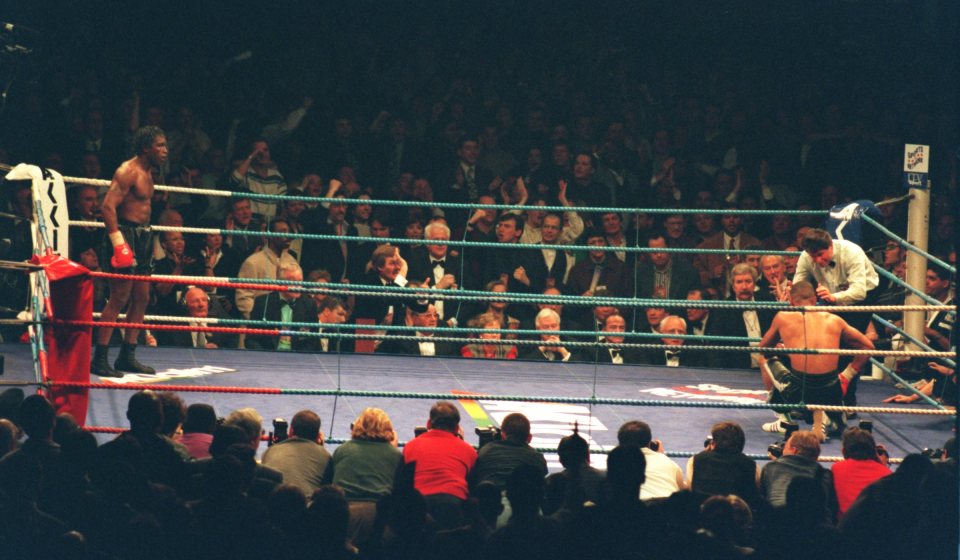 Gerald McClellan collapsed in his corner after the fight was stopped in the tenth round