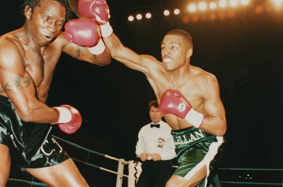 Gerald McClellan challenged Nigel Benn for the WBC super-middleweight title in February 1995