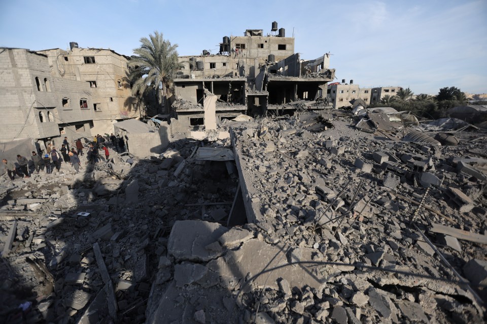 Aftermath of an Israeli strike on a house in Rafah