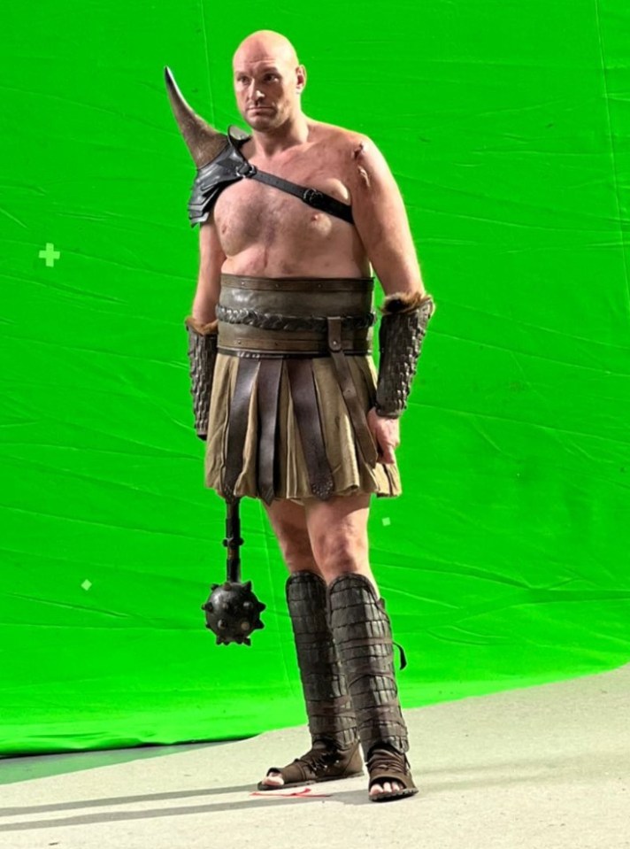 Tyson also dressed up as a gladiator as part of the shoot