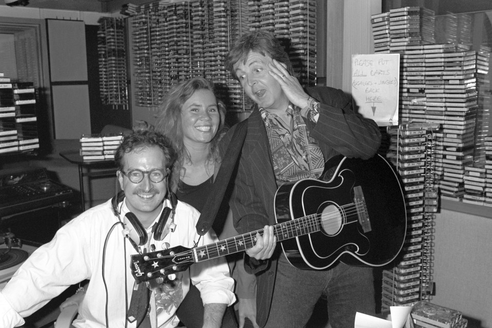 Steve with Paul McCartney and Radio 1 colleague Dianne Oxberry