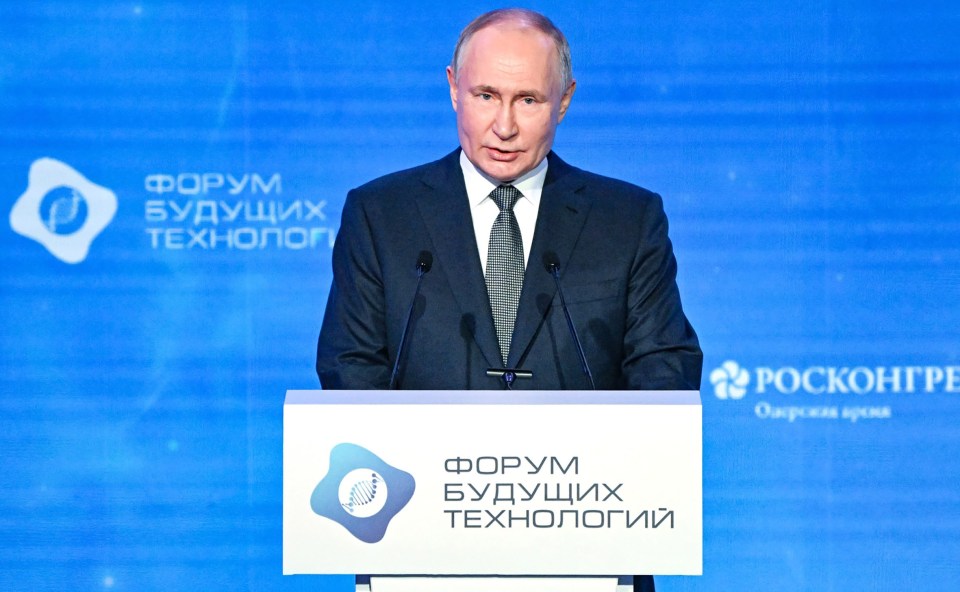 Putin wore the suit while lecturing Russians on the ‘evils’ of Nato