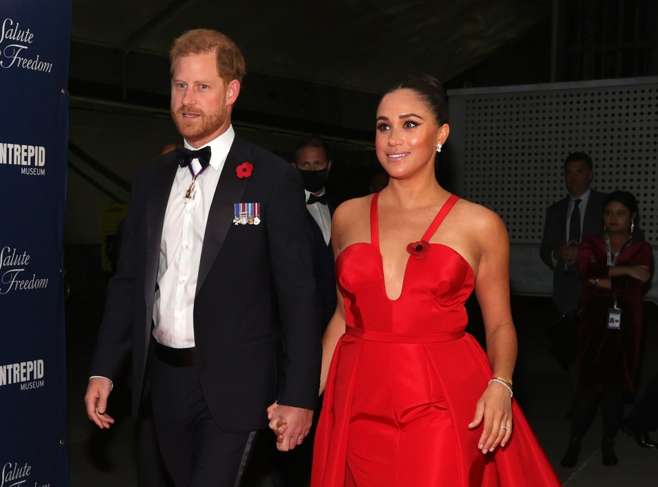 Harry flew back on Wednesday to be reunited with wife Meghan Markle