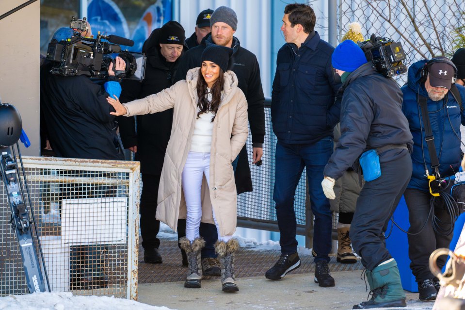 The couple arrived at the ski resort town yesterday