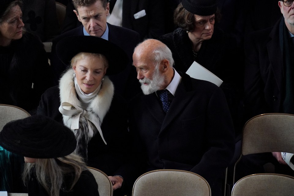 The pair attend a thanksgiving service for the life of King Constantine only hours after Thomas Kingston was found