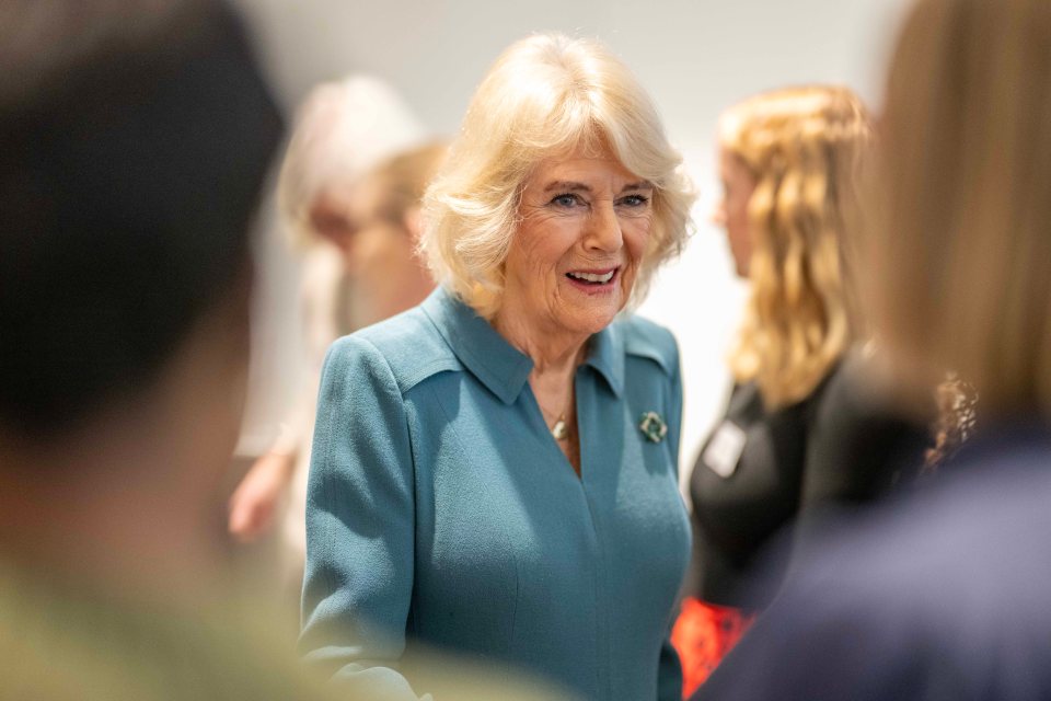 Queen Camilla during her visit to London’s Royal Free Hospital to officially open Maggie’s Royal Free