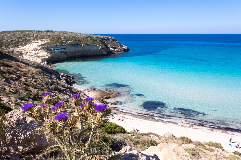 Spiaggia dei Conigli is a paradise beach with turquoise water and white sand