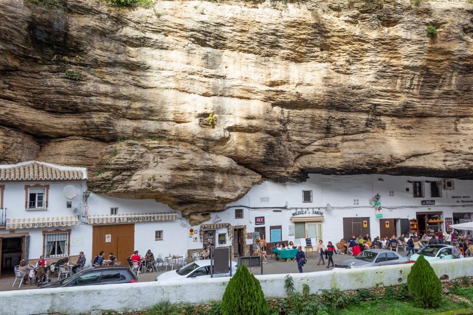 People originally built their homes into the caves to keep cool in the summer