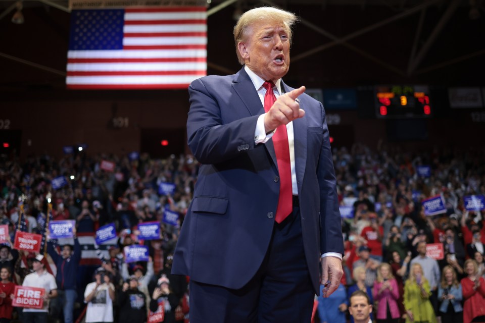 Donald Trump at a Get Out The Vote rally at Winthrop University on February 23