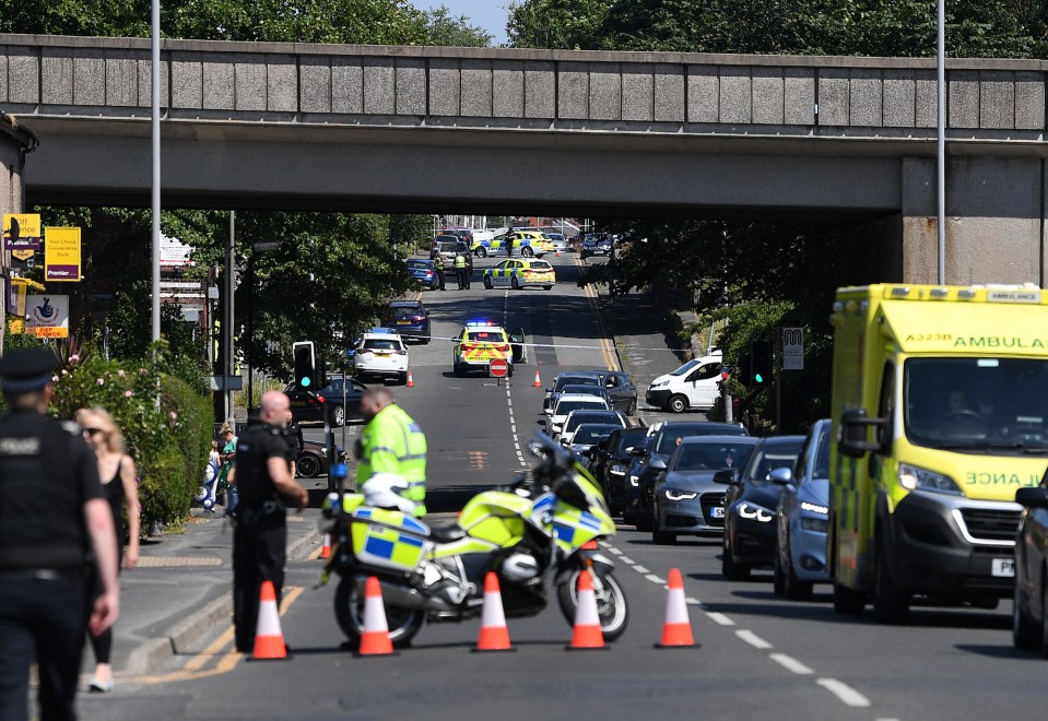 Cops said the family flagged down an ambulance as they rushed to hospital