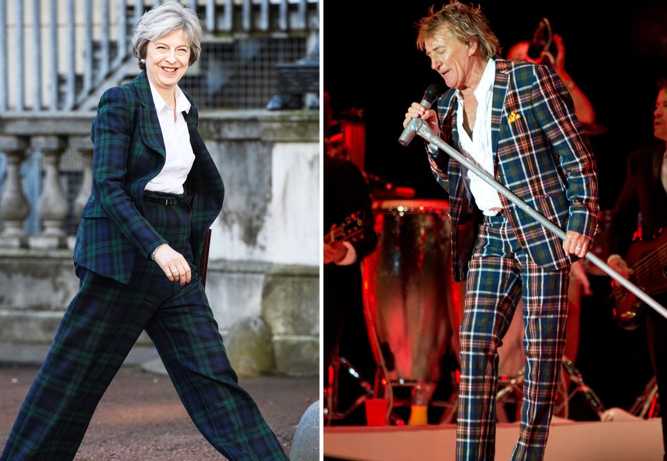 Rod and Theresa May both clearly love Scotland with their tartan outfits