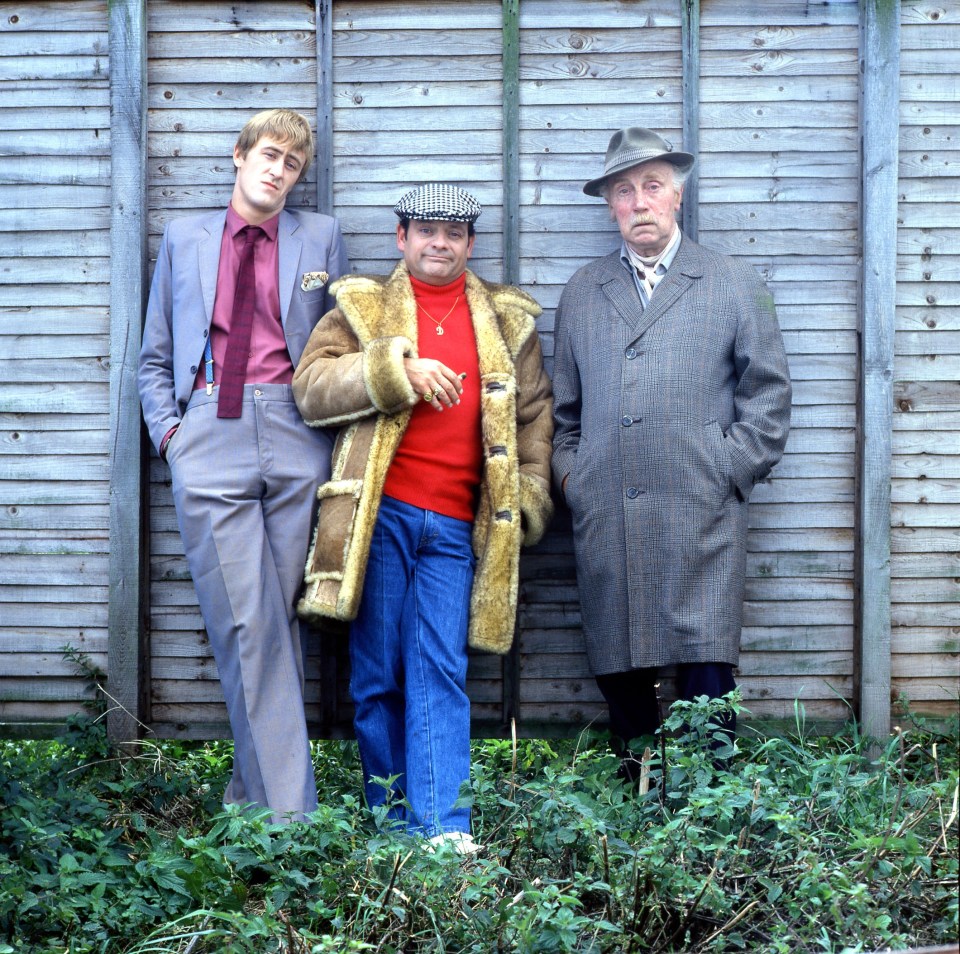 Nicholas (left), with Only Fools And Horses co-stars David Jason and Lennard Pearce