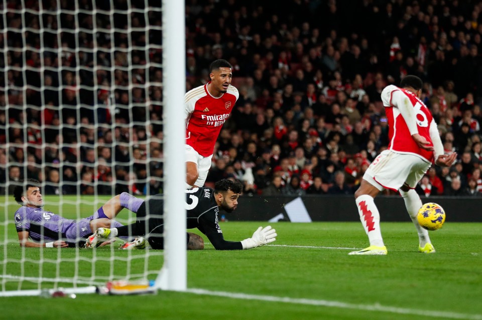 Gabriel accidentally knocked the ball into his own net with his hand