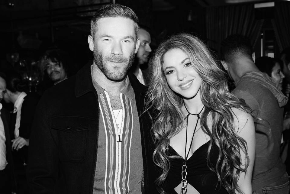 Shakira is snapped with ex-NFL player Julian Edelman at her 47th birthday party