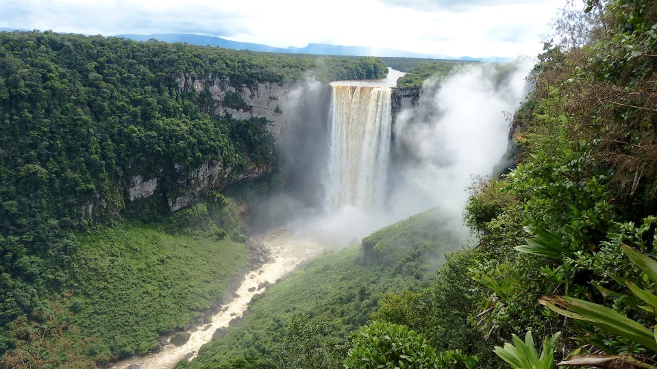 Storms almost put paid to the highlight of our trip — a flight to the Kaieteur Falls, the largest single-drop waterfall in the world.