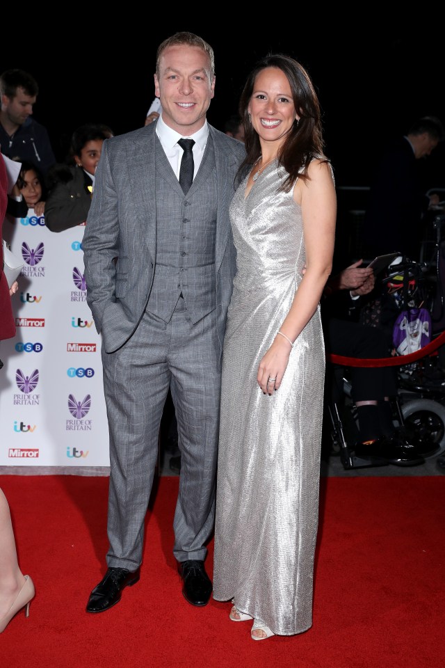 Sir Chris Hoy and wife Sarra Kemp attending the Pride Of Britain Awards at The Grosvenor House Hotel, London, on October 31, 2016