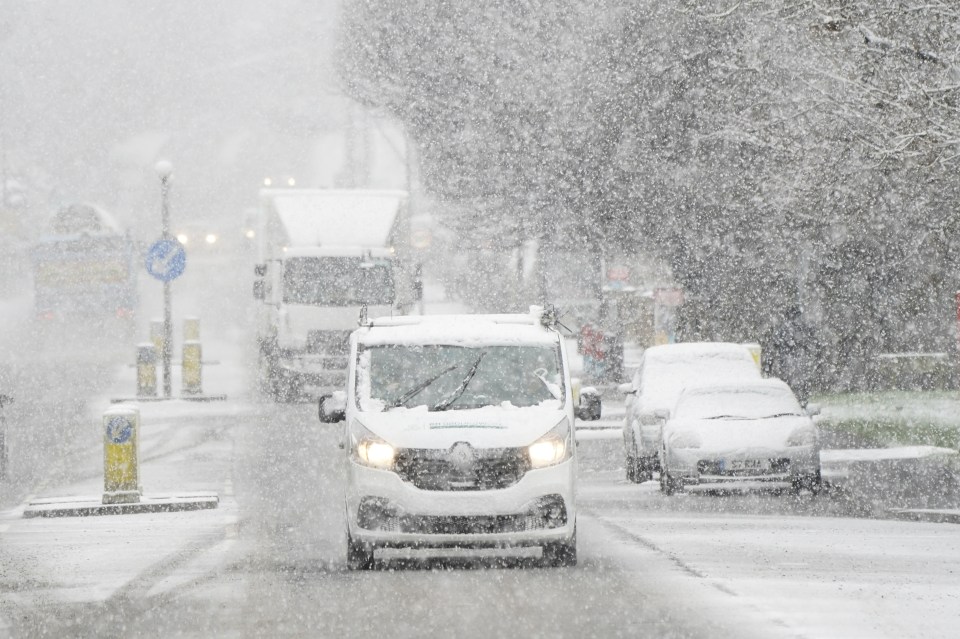 Snow is set to fall across higher parts of the UK tomorrow