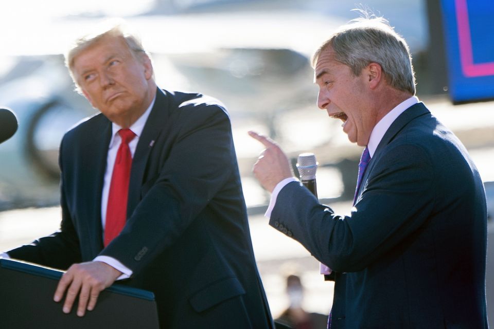 And Nigel Farage also backed a return to the White House for Trump