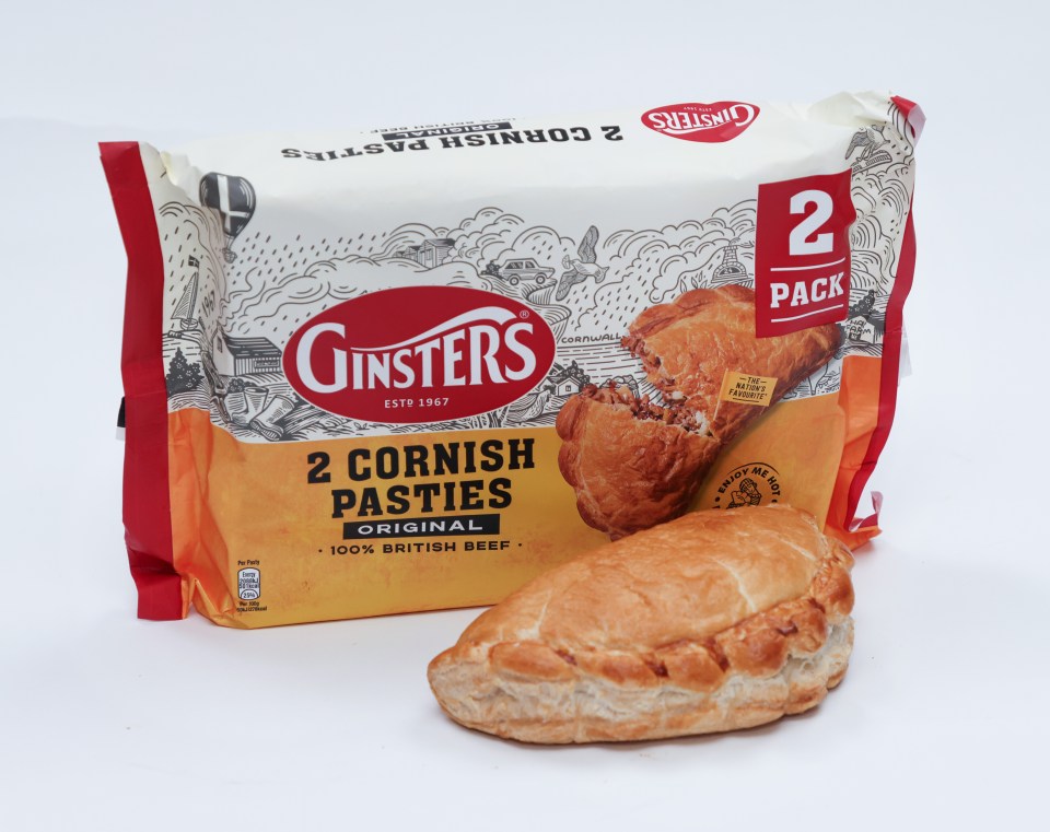 Ginsters are the most well-known brand for pasties