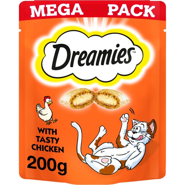 Dreamies cat treat biscuits, reduced from £3.50 to £3 at Morrisons