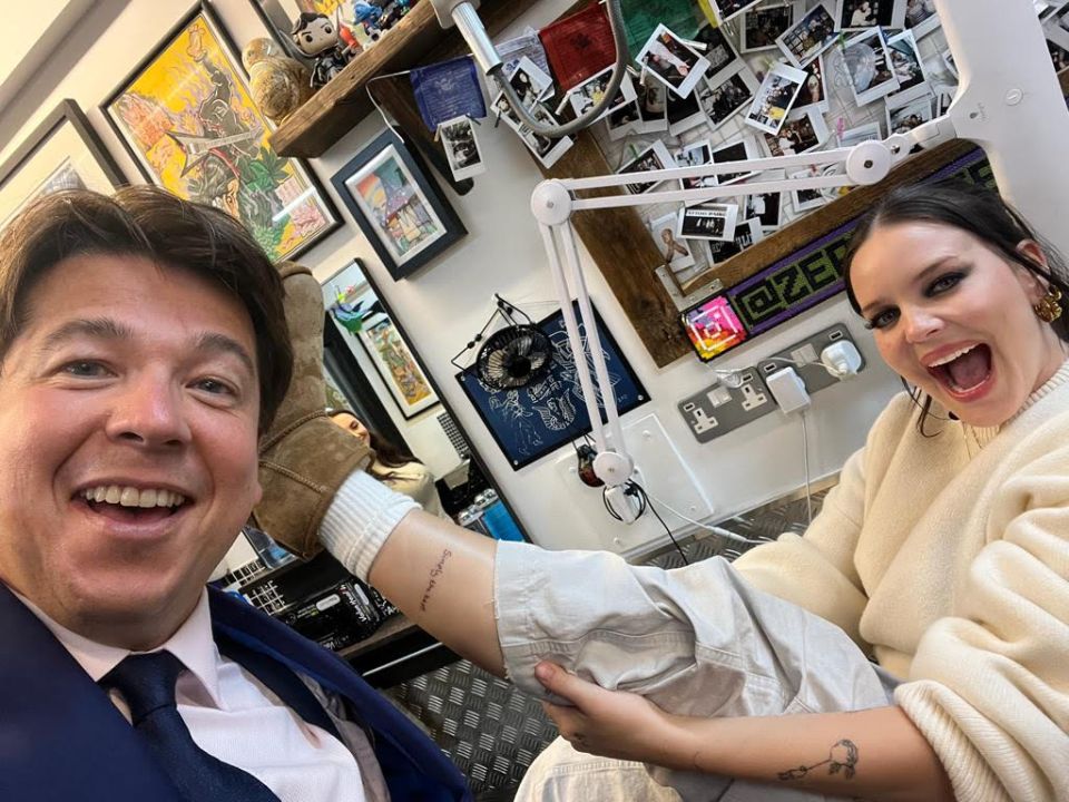 Anne-Marie bravely let comedian Michael McIntyre near her with a tattoo gun