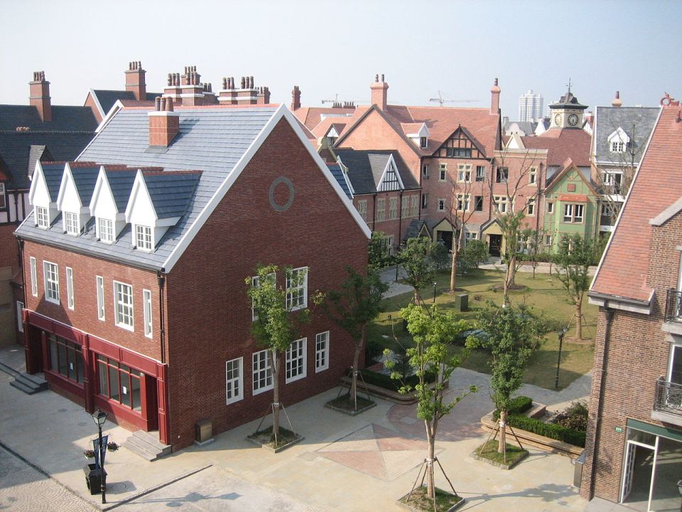 Eerie Thames Town, in the Songjiang, an area of Shanghai