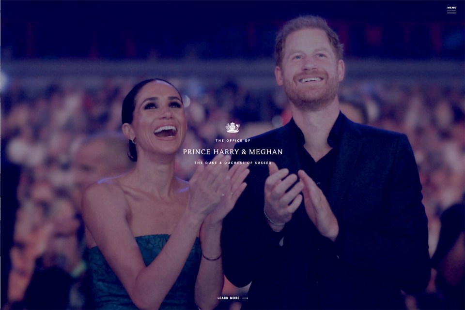 It comes after the Duke and Duchess of Sussex launched a new website