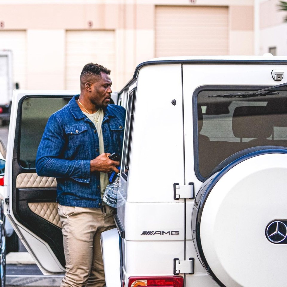 UFC legend Ngannou shows off a stunning Mercedes-Benz G Class worth £130k on his Instagram that is the pick of his fleet