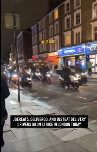 Drivers refused to do deliveries in both London and Brighton on February 2