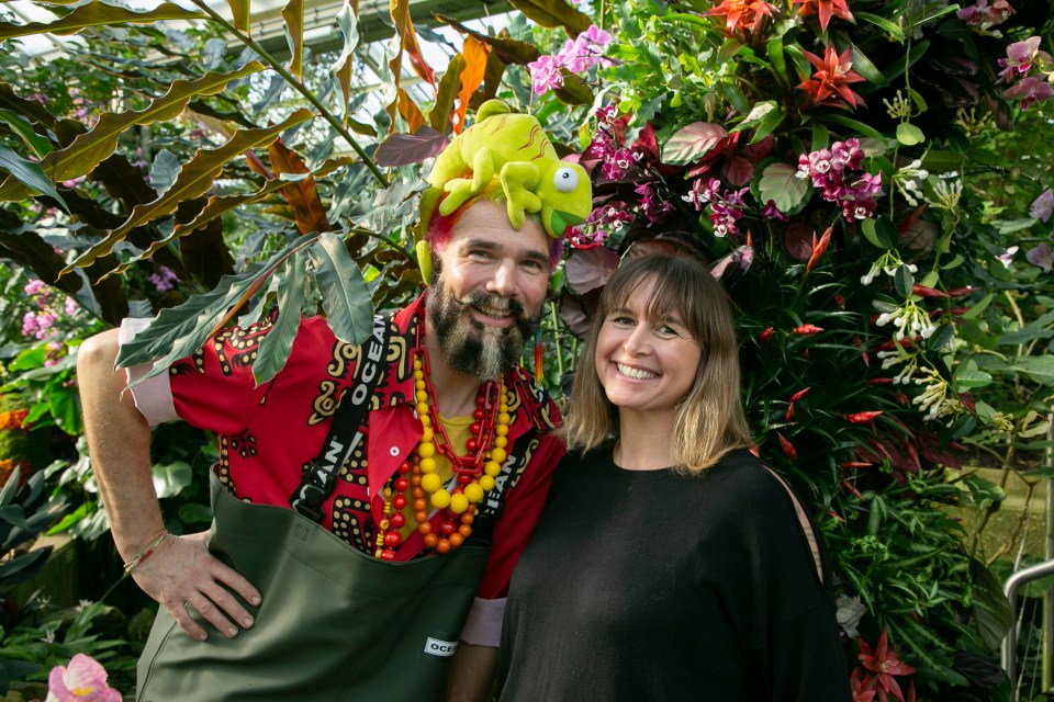 Master Florist and Kew Ambassador Henck Röling. with Veronica Lorraine at Kew