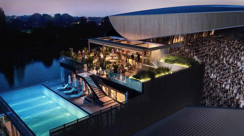 Fulham's new premium offering includes a rooftop bar and pool