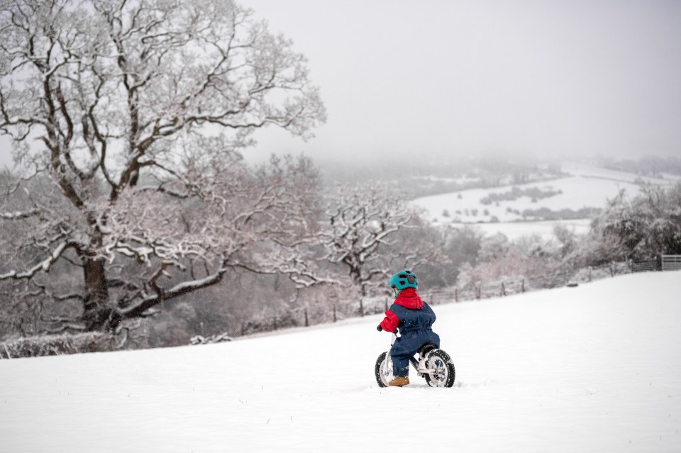 Snow settled near the village of Colerne in Wiltshire after heavy snowfall last week