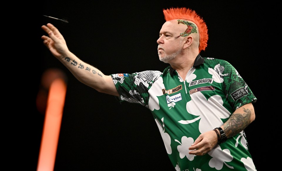 Other stars such as Peter Wright chose to wear green in celebration of St Patrick's Day