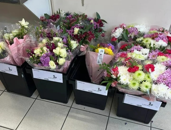 One delighted customer, from Scotland, went home with three gorgeous bouquets for just 3p