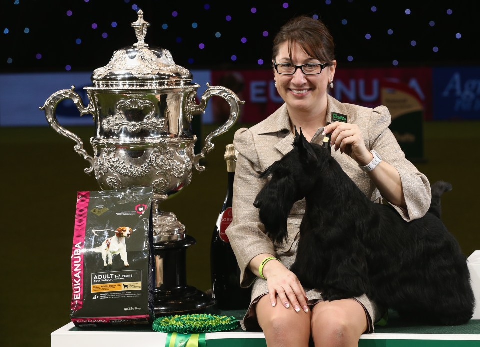 Rebecca and Knopa the Scottish Terrier won Best in Show in 2015