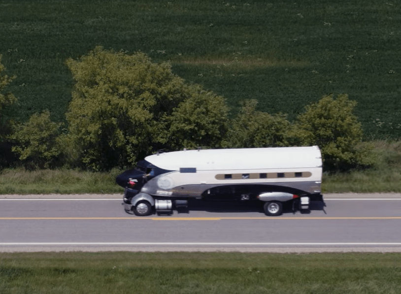 The van can even reach 85mph on the highway