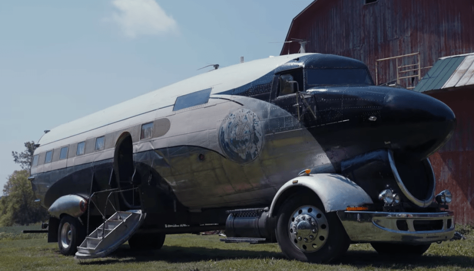 A van lifer has turned a 1940's fighter plane into a stunning camper