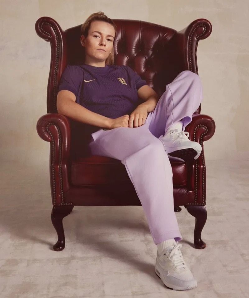 Lionesses forward Lauren Hemp wore the second strip in the photoshoot