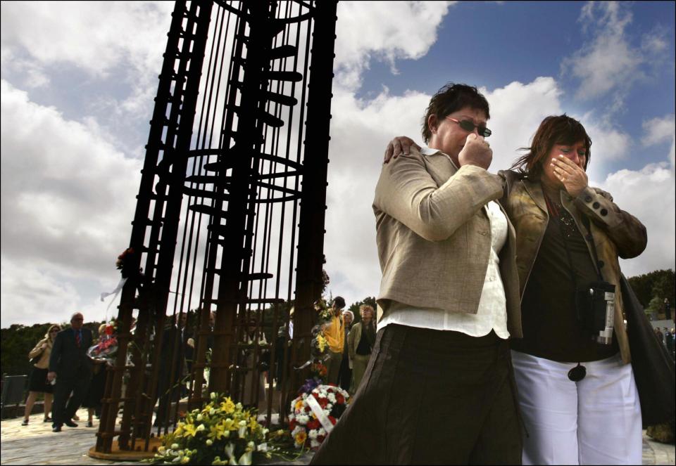 A memorial to the victims of the disaster