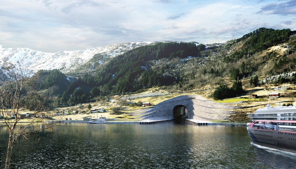 The huge tunnel will be burrowed through a mountain