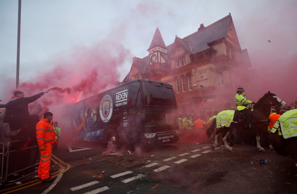 CCTV will be used to film the route of the Man City team coach on Merseyside