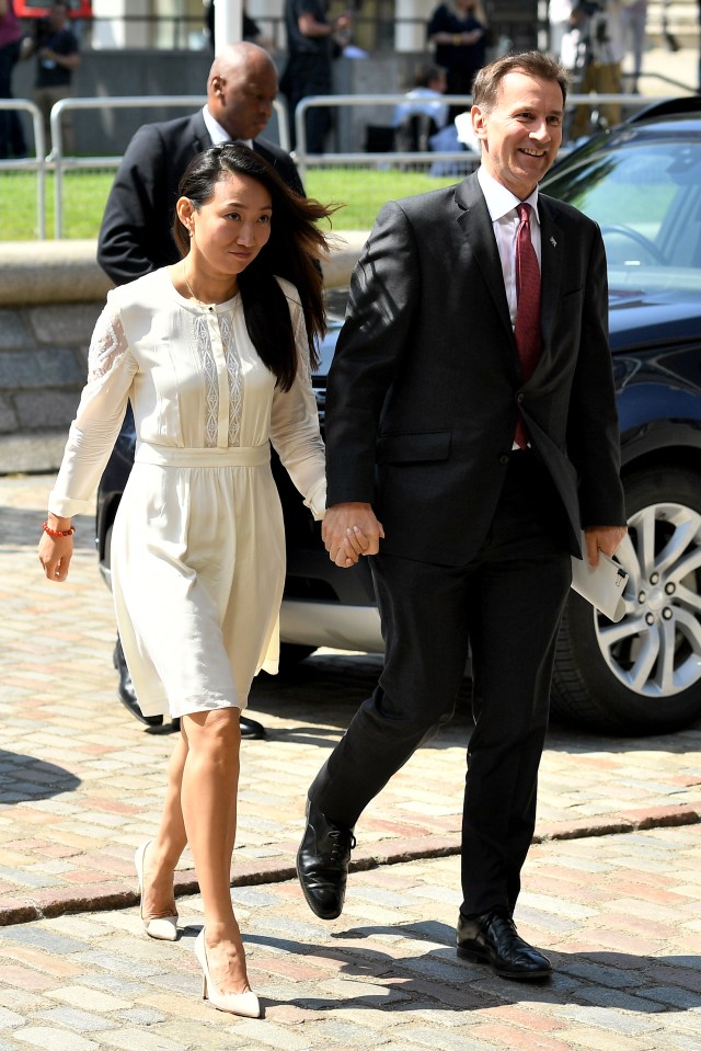  Jeremy Hunt and his wife Lucia Guo have three children together