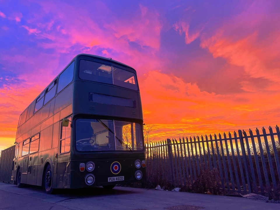 A family-of-six say they save £12k a year after moving into a double-decker bus