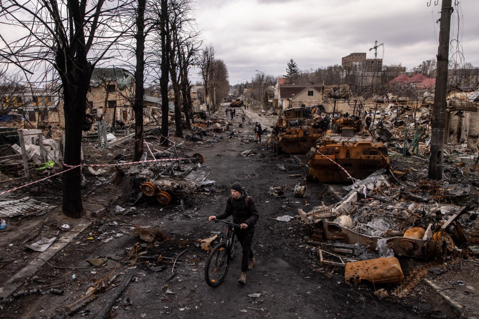 The devastation inside Bucha after the brutal and bloody one-month occupation by Putin's thug army