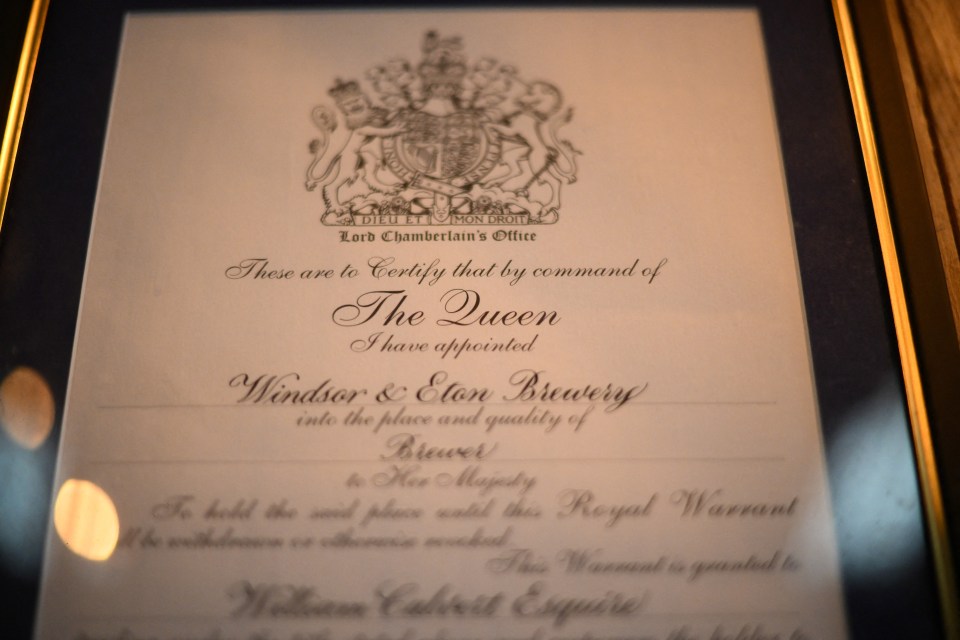 Windsor & Eton Brewery was given the Royal Warrant by the late Queen