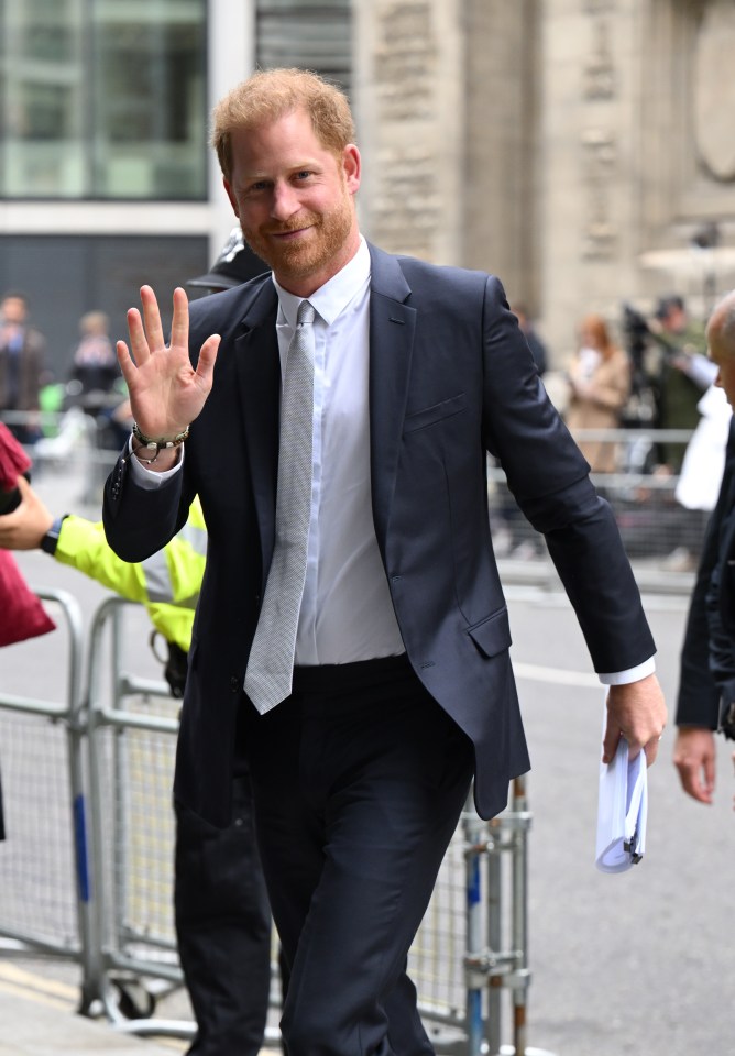 Prince Harry arrives to give evidence at the Mirror Group Phone hacking trial