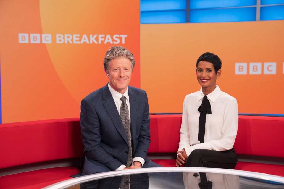 Charlie and Naga have hosted BBC Breakfast together since 2014