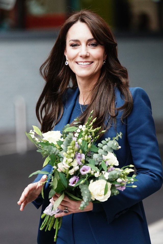 Kate was seen for the first time since her abdominal surgery yesterday