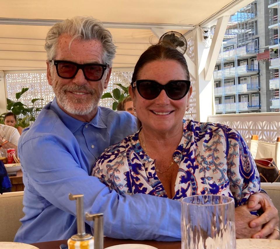 Pierce Brosnan and wife Keely on a sunny Greece getaway