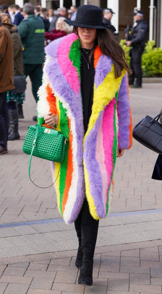 One woman opted for a rainbow-coloured coat for her day out